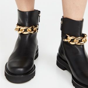 Stuart Weitzman Lift Chain Combat Boots